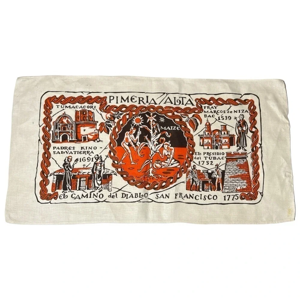 Harwood Steiger Pimeria Alta Linen Towel Vintage